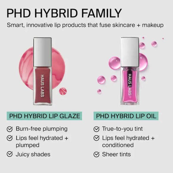 NIB ✅ Haus Labs #HUE PhD Hybrid Hydrating Tinted Lip Oil ✨ NIB - Picture 4 of 7